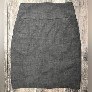 Banana Republic Brand Pencil Skirt, Gray, Size 4
